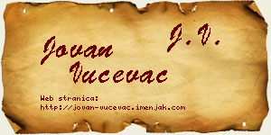 Jovan Vučevac vizit kartica